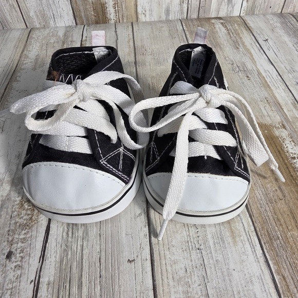 Build-A-Bear Workshop Other - Build-A-Bear Workshop Black Canvas High Top Sneakers Plush Toy Shoes B-A-B Logo